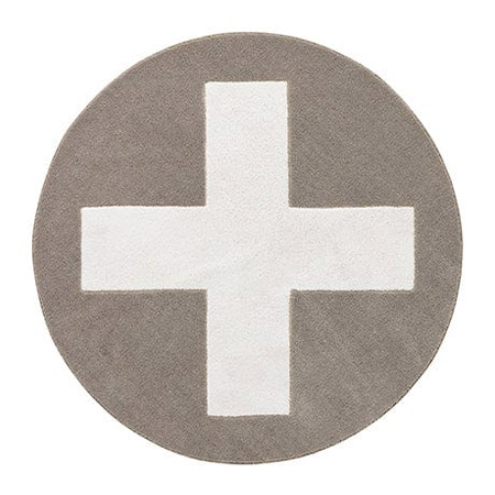 LIFETIME Kidsrooms Children's round rug grey