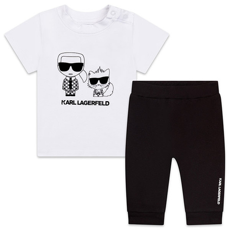 KARL LAGERFELD Kids Komplet dziecięcy dla chłopca - t-shirt i spodnie