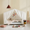 OLIVER FURNITURE Wood Original house bed tent with windows, non-transparent white