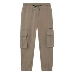 BOSS Kids Boys khaki tracksuit pants with pockets
