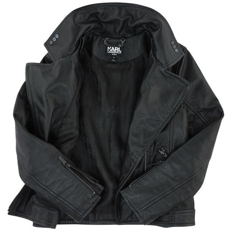 KARL LAGERFELD KIDS Kurtka skórzana dziewczęca