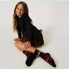 TWINSET Girls long socks with jacquard hearts