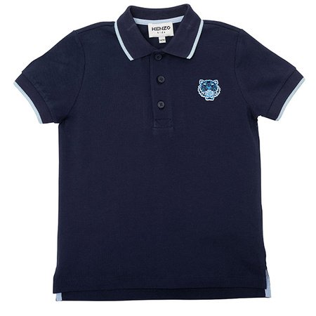 KENZO Kids Polo chłopięce z krótkim rękawem granatowe