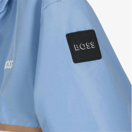 BOSS KIDS Baby boys hooded jacket pale blue and navy