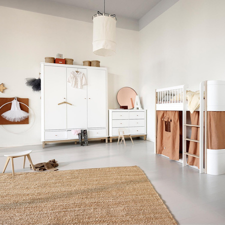 OLIVER FURNITURE Дитячий дерев'яний стіл для пінг-понгу білого/дубового кольору