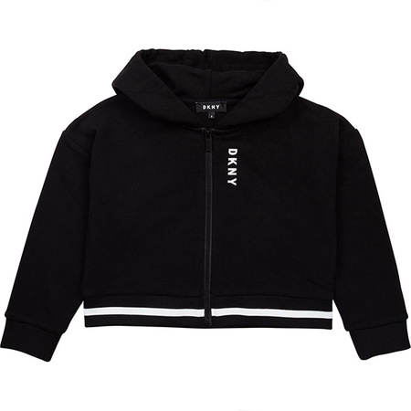 DKNY Bluza dziewczęca z kapturem czarna