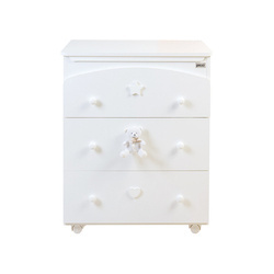 PICCI Nene Dresser changing table white with teddy nbear with beige ribbon
