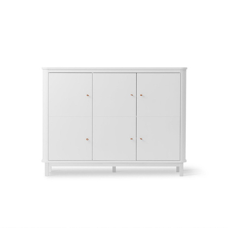 OLIVER FURNITURE Дитячий дерев'яний комод з 3 дверцятами - білий