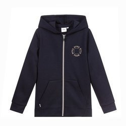 BOSS KIDS Two Material Hooded Cardigan Suit