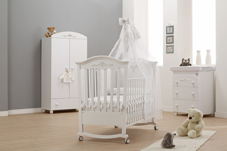 ItalBaby Komoda do pokoiku dziecięcego z szufladami, biała