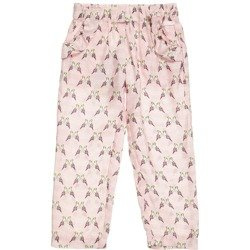 LILI GAUFRETTE Spodnie dziewczęce w papugi jasny róż