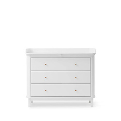 OLIVER FURNITURE WOOD Komoda dziecięca z trzema szufladami i przewijakiem, white