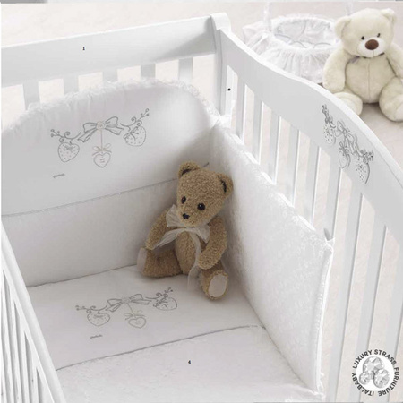 ItalBaby  Magnifique Łóżeczko dziecięce białe z możliwością przekształcenia w sofę