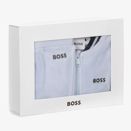 BOSS Kids Dres niemowlęcy dla chłopca dwuczęściowy błękitny