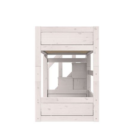 LIFETIME Kidsrooms Низьке двоярусне ліжко зі сходами 90x200 см, whitewash