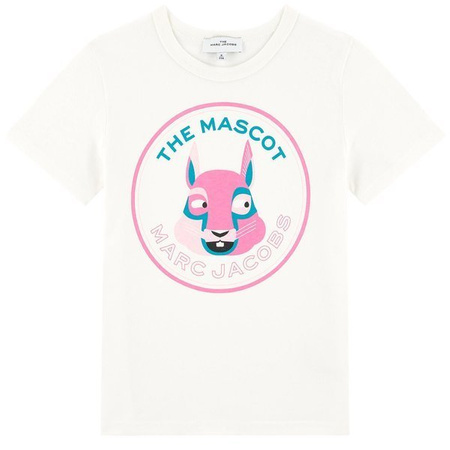 THE MARC JACOBS T-shirt dziewczęcy biały z nadrukiem