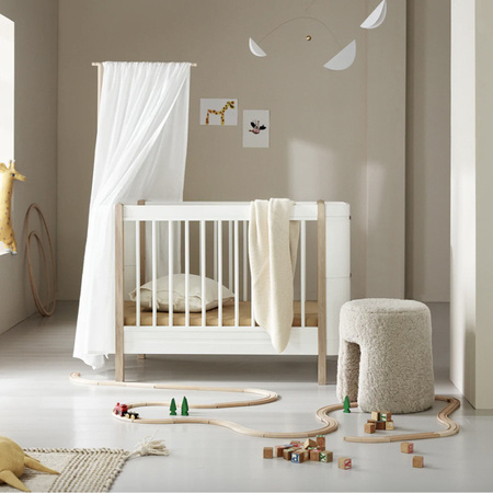  OLIVER FURNITURE Łóżeczko dziecięce Wood MINI white + pakiet junior do 9 lat