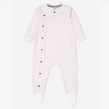 BOSS Kids Baby girls pajama and hat set pale pink