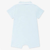 KENZO Kids Baby boys organic cotton tiger polo romper in pale blue
