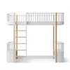  OLIVER FURNITURE Ліжко Wood Original Loft Mezzanine 90x200 см, білий/дубовий колір