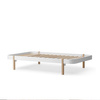OLIVER FURNITURE WOOD LOUNGER BED 120, WHITE/OAK