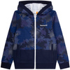 TIMBERLAND Boys zip up blue sweatshirt 