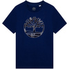 TIMBERLAND T-shirt chłopięcy z krótkim rękawem granatowy z logo