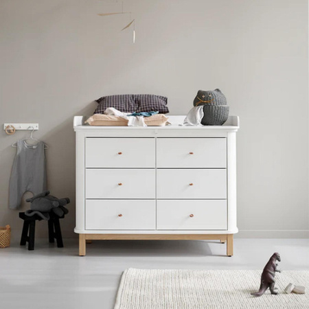 OLIVER FURNITURE WOOD NURSERY TOP LARGE, FOR DRESSER 6 DRAWERS