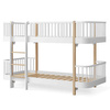  OLIVER FURNITURE Wood Original Низьке двоярусне ліжко 90x200 см, білий/дубовий