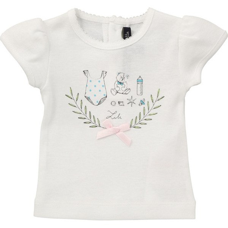 LILI GAUFRETTE T-shirt dziecięcy z krótkim rękawem biały z kolorowym nadrukiem