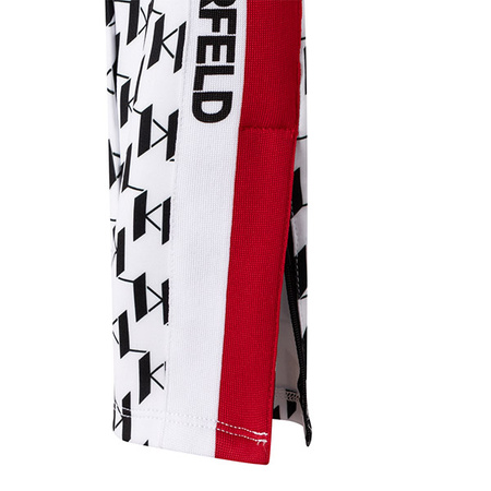 KARL LAGERFELD Kids MINI MI Spodnie dresowe z monogramem biało-czarne