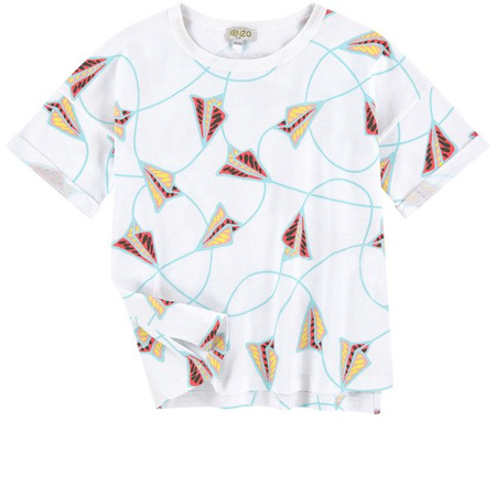 KENZO Kids T-shirt dziewczęcy z nadrukiem