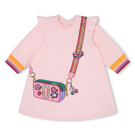 THE MARC JACOBS Baby girls long sleeves bag print dress in pink