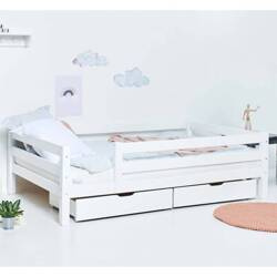 Hoppekids ECO Luxury toddler bed white with 3/4 bed rail 90x200 cm