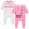 THE MARC JACOBS Girls pink and white babygrows (2 packs)