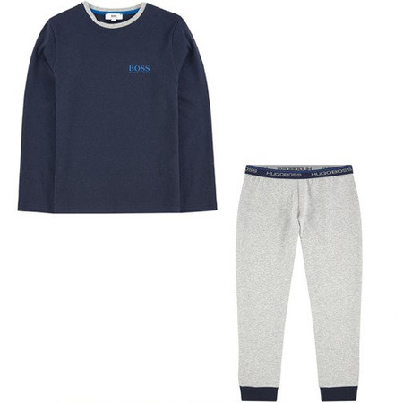 BOSS Kids Boys navy and grey pajamas