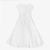 SARAH LOUISE Girls satin ceremonial dress in white