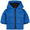BOSS KIDS Boys Navy Logo Puffer Jacket with Water-Repellent