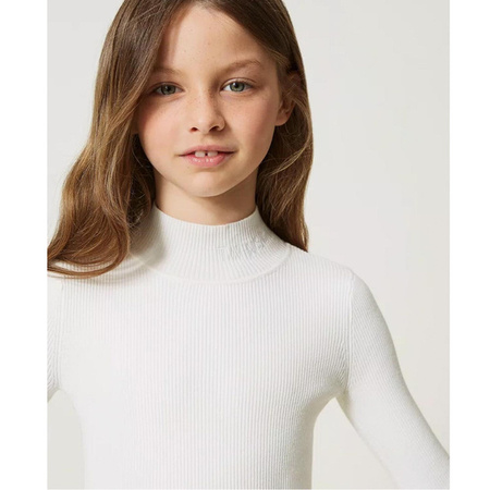 TWINSET Girls ribbed turtleneck jumper