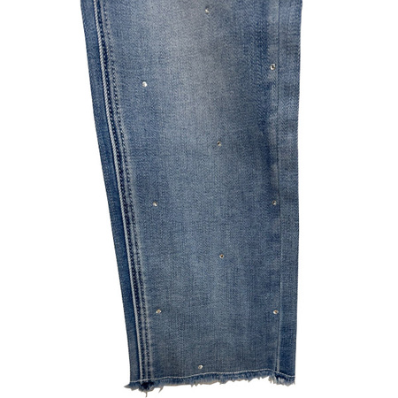TWINSET Girls blue jeans with rhinestones