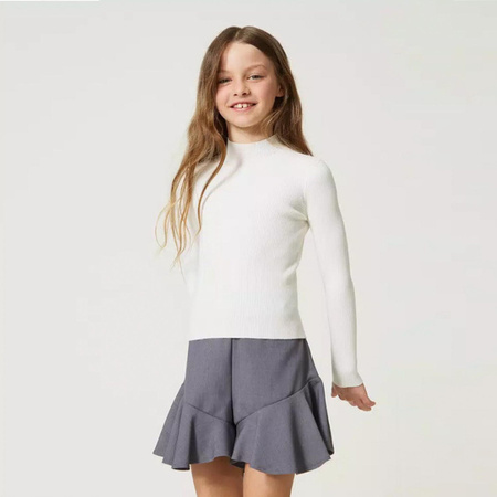 TWINSET Sweter dziewczęcy biały 