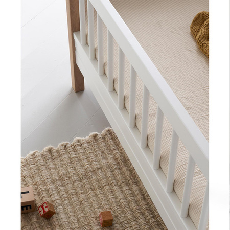  OLIVER FURNITURE Wood Łóżko dziecięce WOOD MINI junior 68x162 cm, biały/dąb 