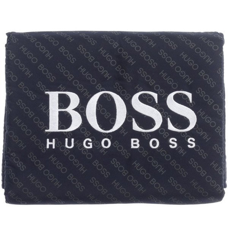BOSS Kids Mata do przewijania dziecka granatowa z logo