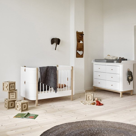  OLIVER FURNITURE Łóżeczko dziecięce Wood MINI+ white/oak 