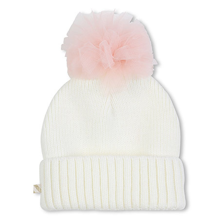 BILLIEBLUSH Czapka dziecięca dla dziewczynki z pomponem