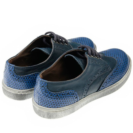 ASTON MARTIN Pantofle chłopięce skórzane