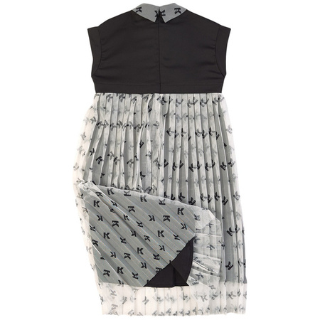 KARL LAGERFELD KIDS Sukienka dziewczęca plisowana czarna