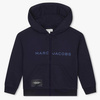 THE MARC JACOBS Boys hooded velour zip-up top
