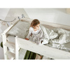 LIFETIME Kidsrooms Низьке двоярусне ліжко 90x200 см з драбиною, побілене