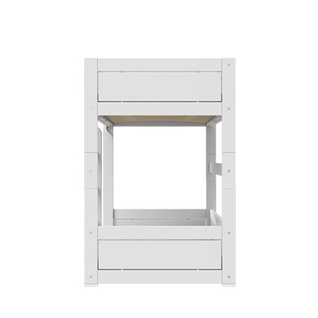 LIFETIME Kidsrooms Низьке двоярусне ліжко з драбиною 90x200 см, біле